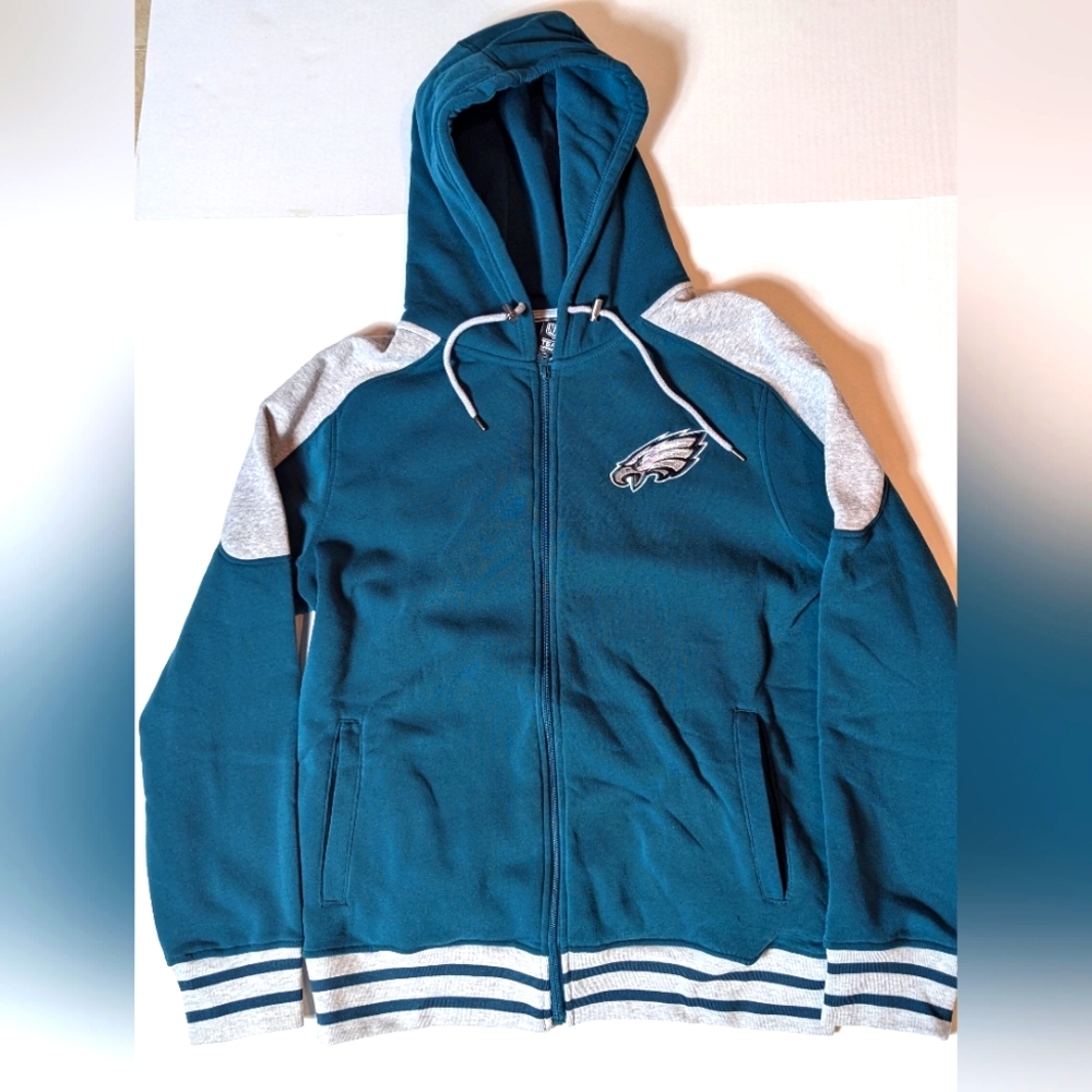 Philadelphia Eagles Full-Zip Hoodie - Large, Official NFL Team Apparel